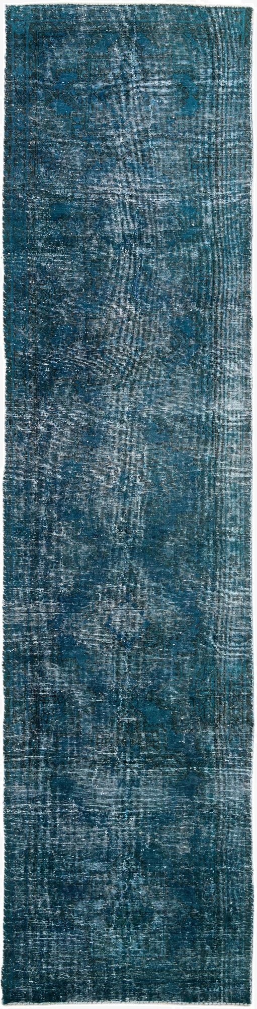  3' 1 x 12' 8  Hand Knotted Ultra Vintage Persian Wool Runner Rug