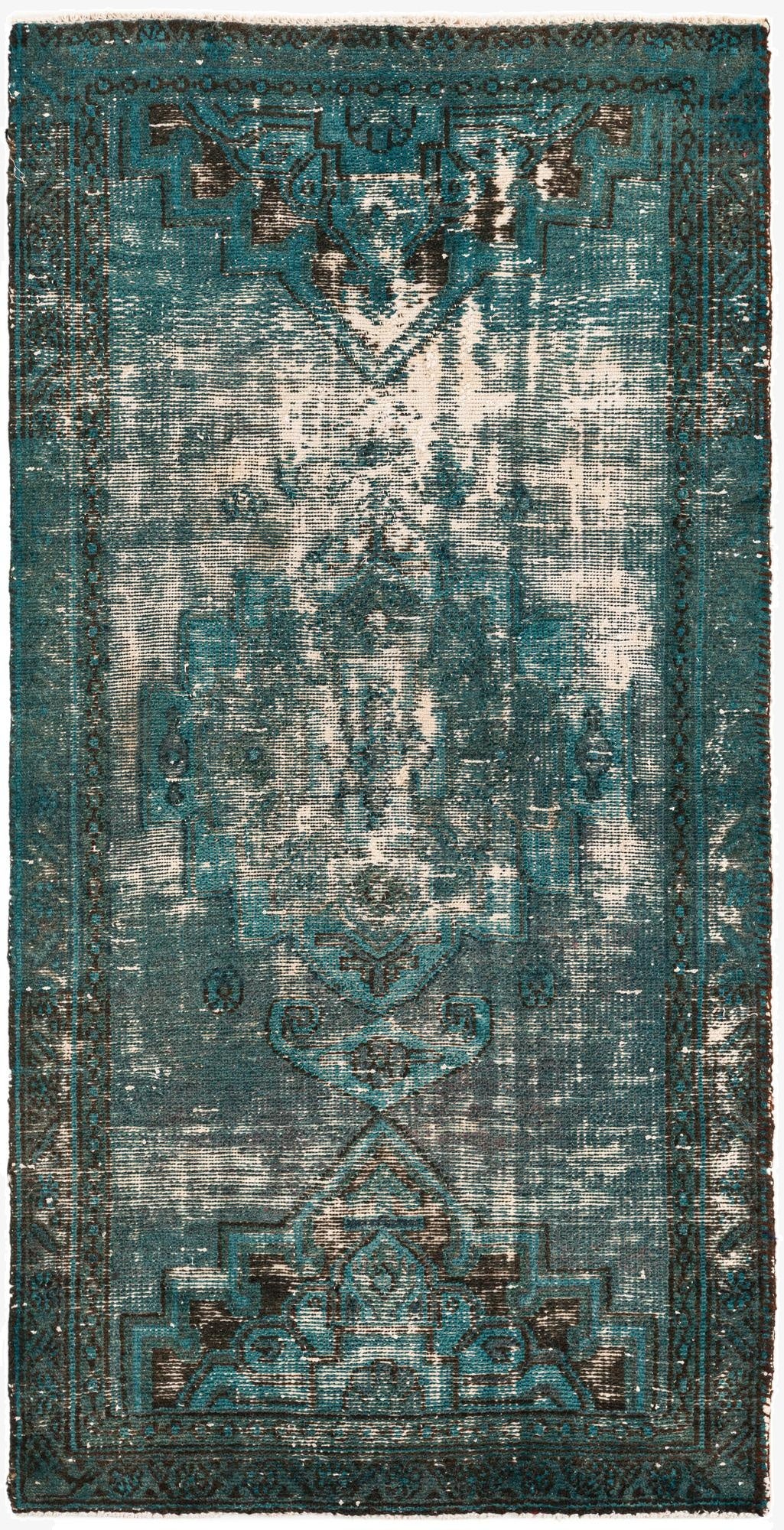  3' 1 x 6' 1  Hand Knotted Ultra Vintage Persian Wool Runner Rug