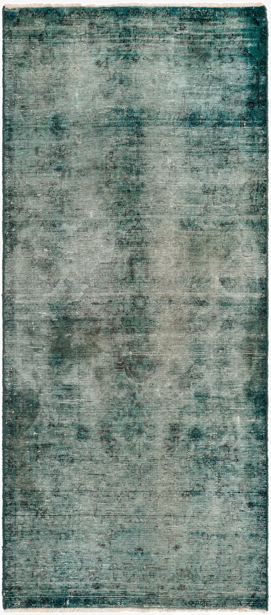  3' 7 x 8' 2  Hand Knotted Ultra Vintage Persian Wool Runner Rug