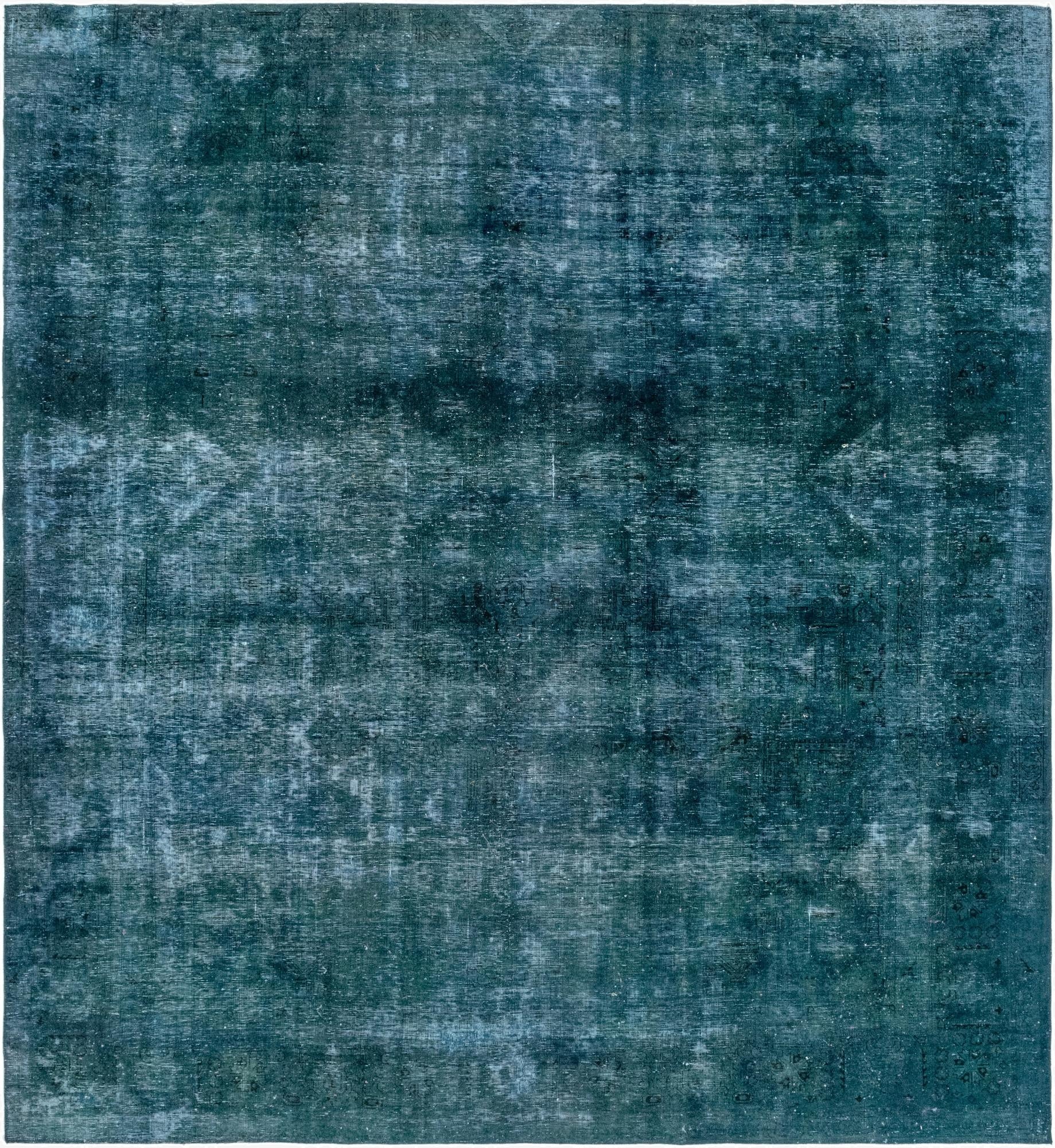  9' 8 x 10' 6  Hand Knotted Ultra Vintage Persian Wool Square Rug