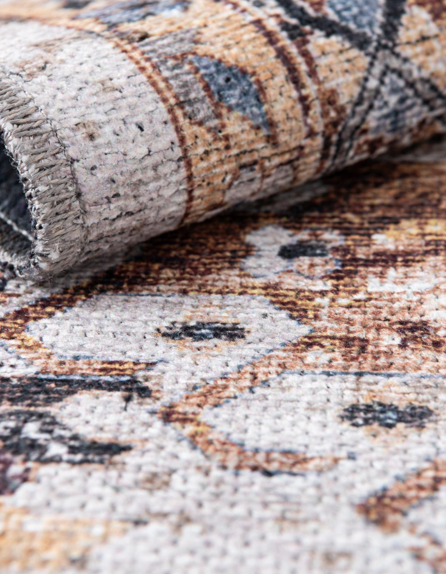 Ivory Almond 5' x 5' Washable Yara Octagon Rug | Rugs.com