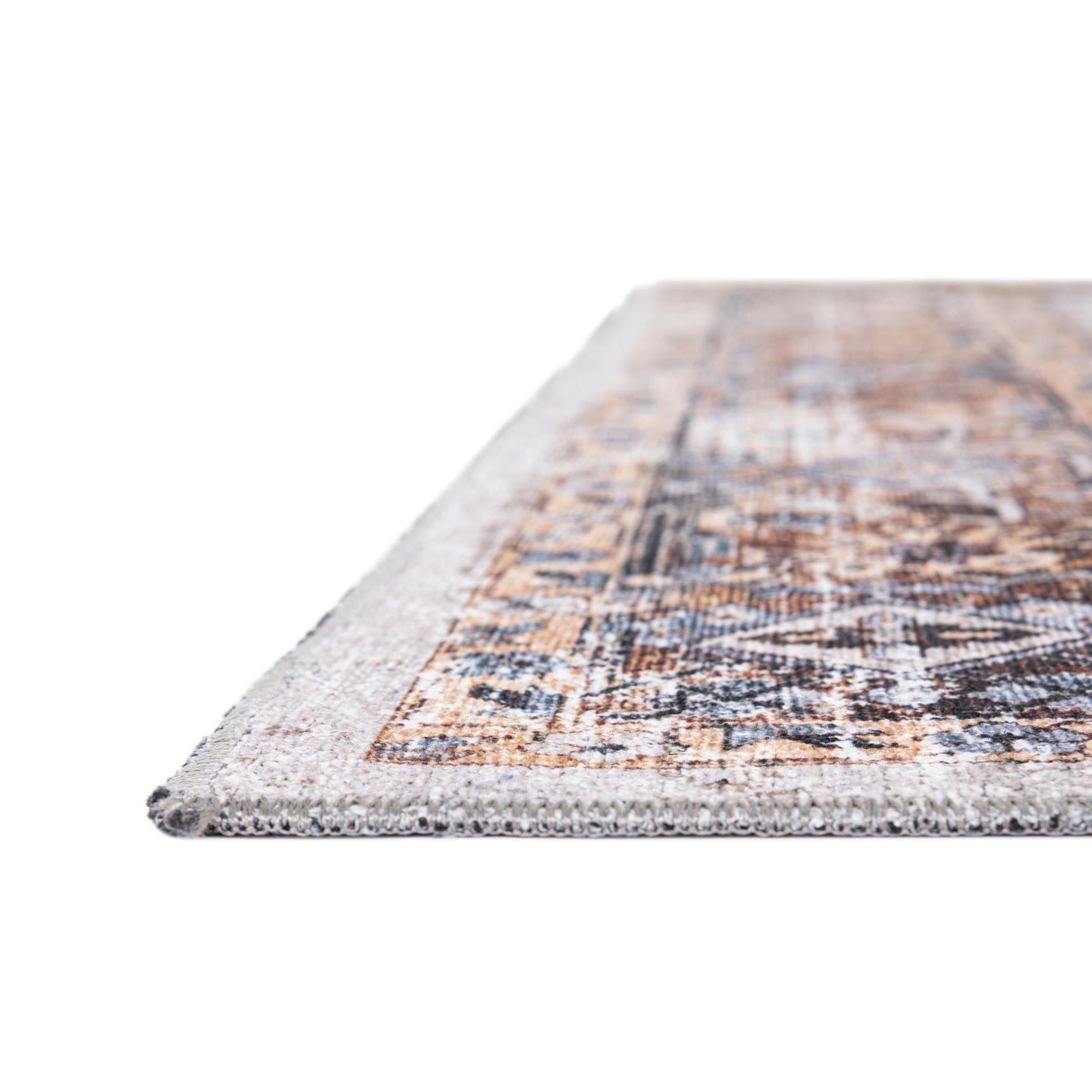 Ivory Almond 7' 1 x 7' 1 Washable Yara Octagon Rug | Rugs.com