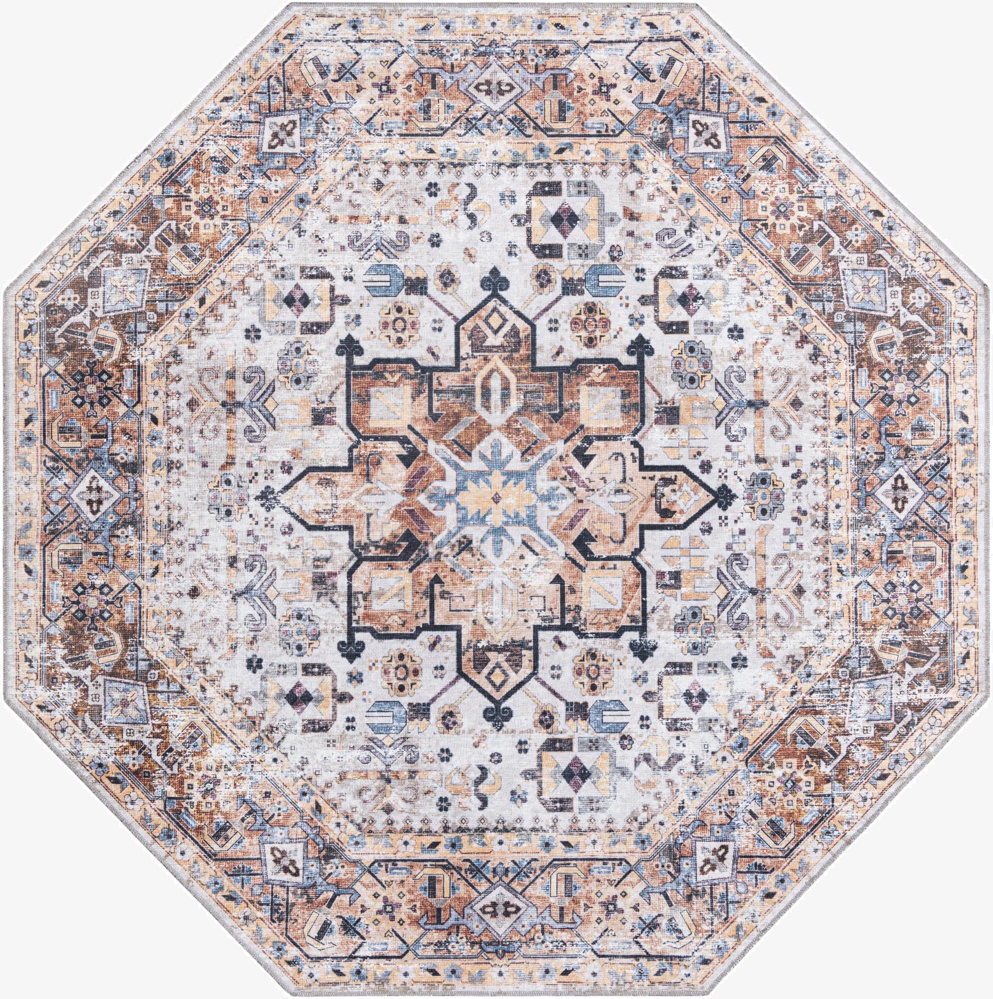 Primary image  7' 1 x 7' 1  Washable Yara Octagon Rug