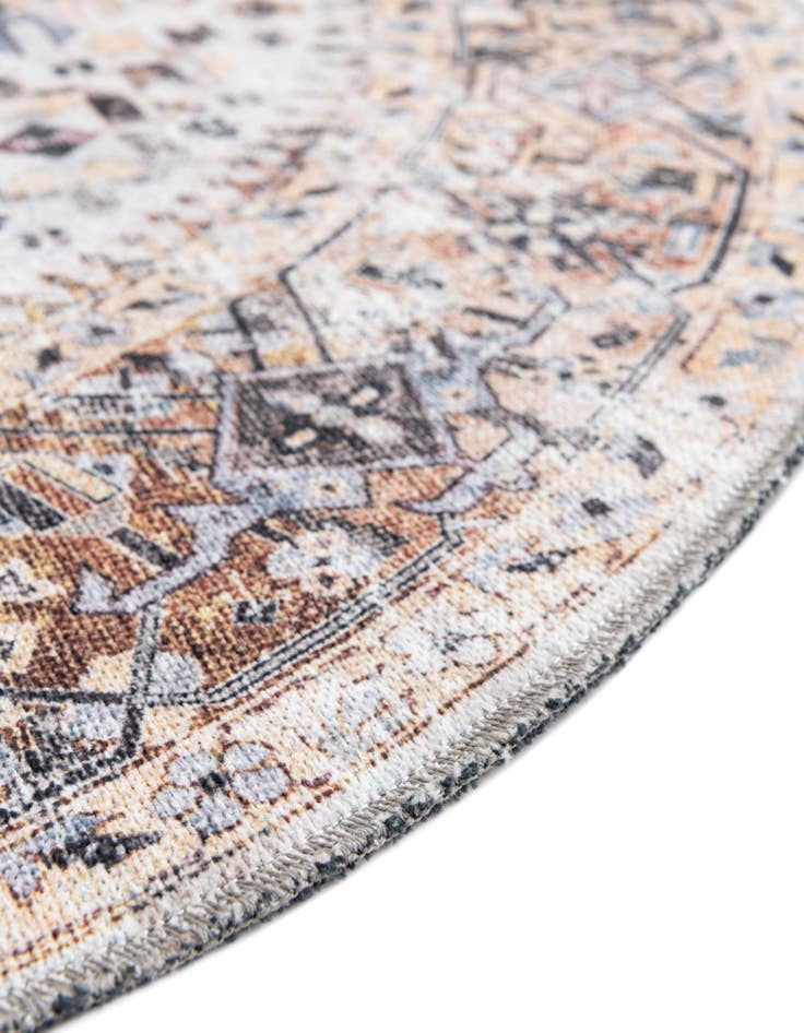 Detail image of  5' 3 x 5' 3  Washable Yara Round Rug