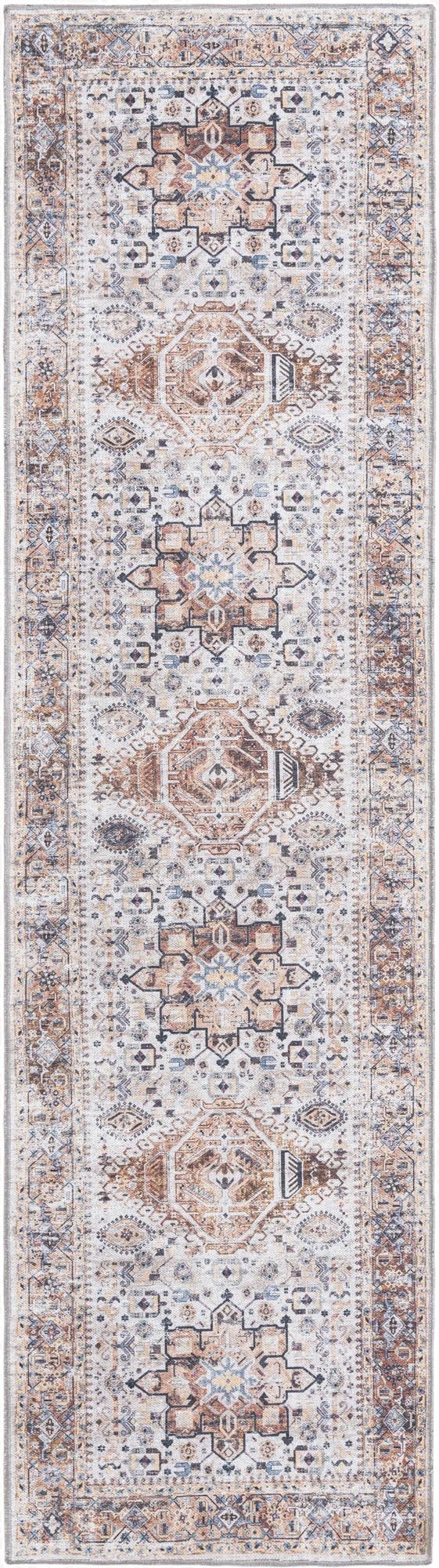 Primary image  2' 7 x 10'  Washable Yara Runner Rug