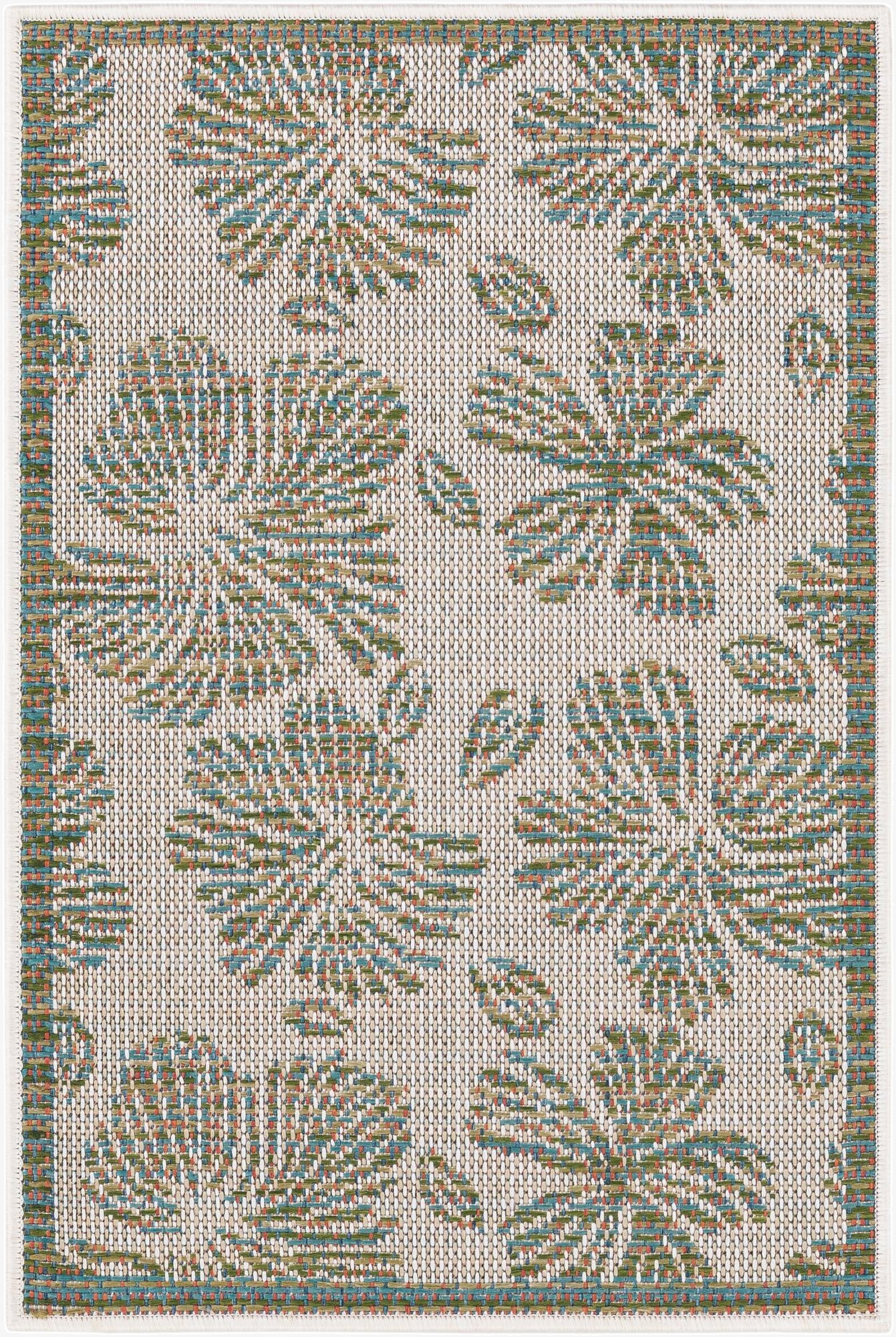  2' x 3' 1  Washable Baja Indoor / Outdoor Rug