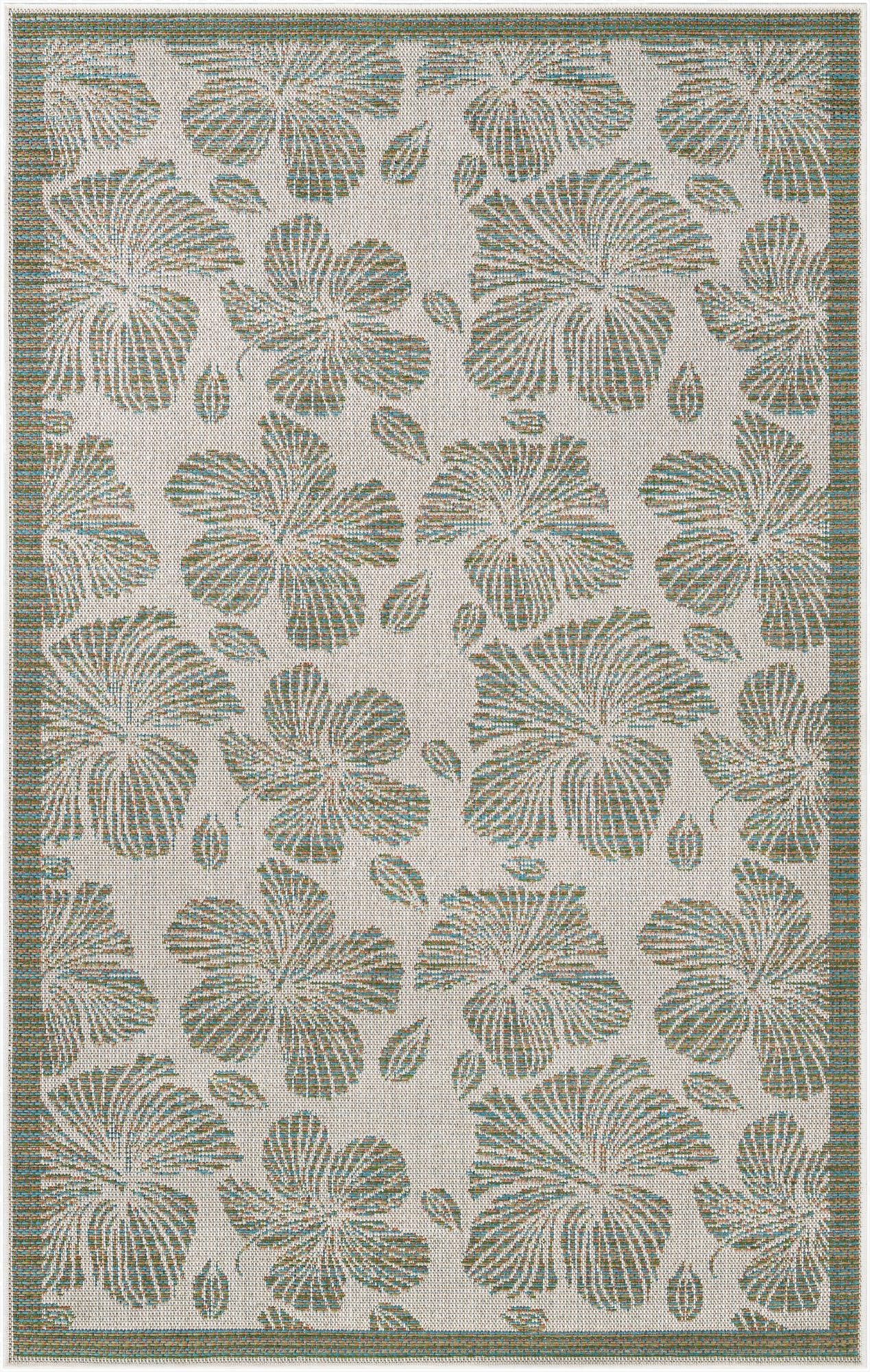  5' 3 x 8'  Washable Baja Indoor / Outdoor Rug