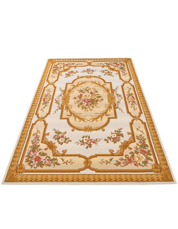 Detail image of  5' 2 x 7' 7  Washable Traditional Indoor / Outdoor Rug