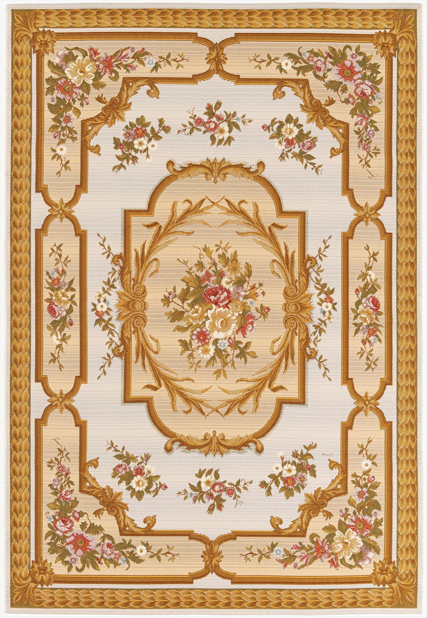  5' 2 x 7' 7  Washable Traditional Indoor / Outdoor Rug