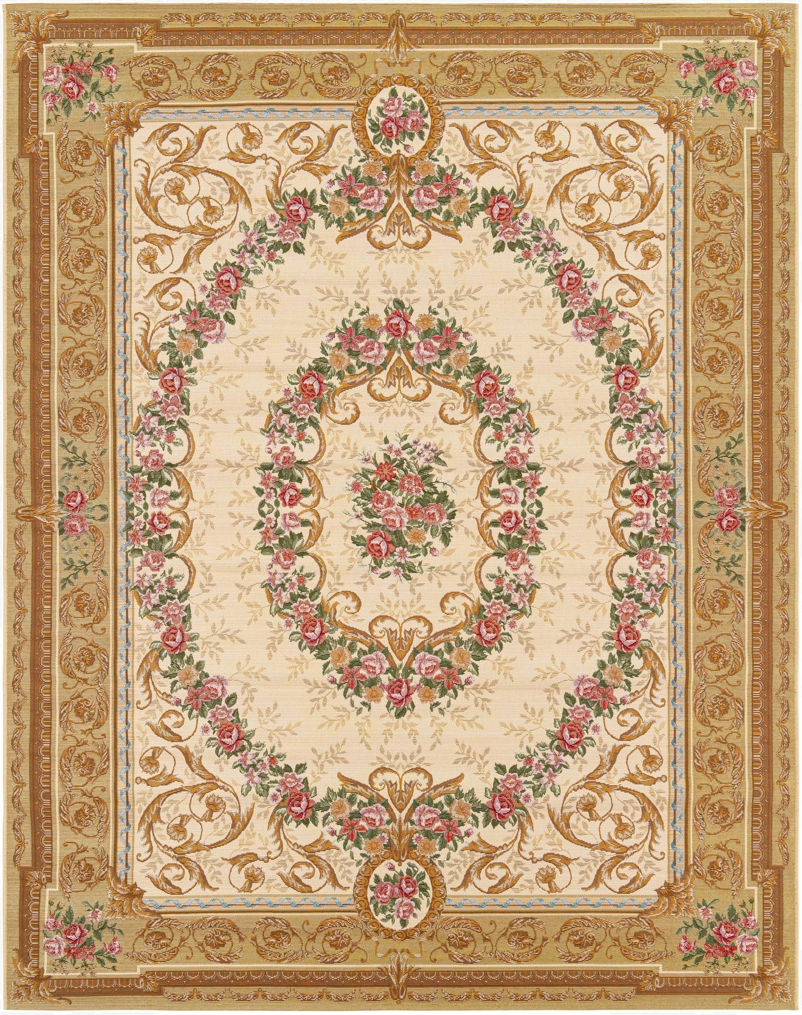  7' 10 x 10'  Washable Traditional Indoor / Outdoor Rug