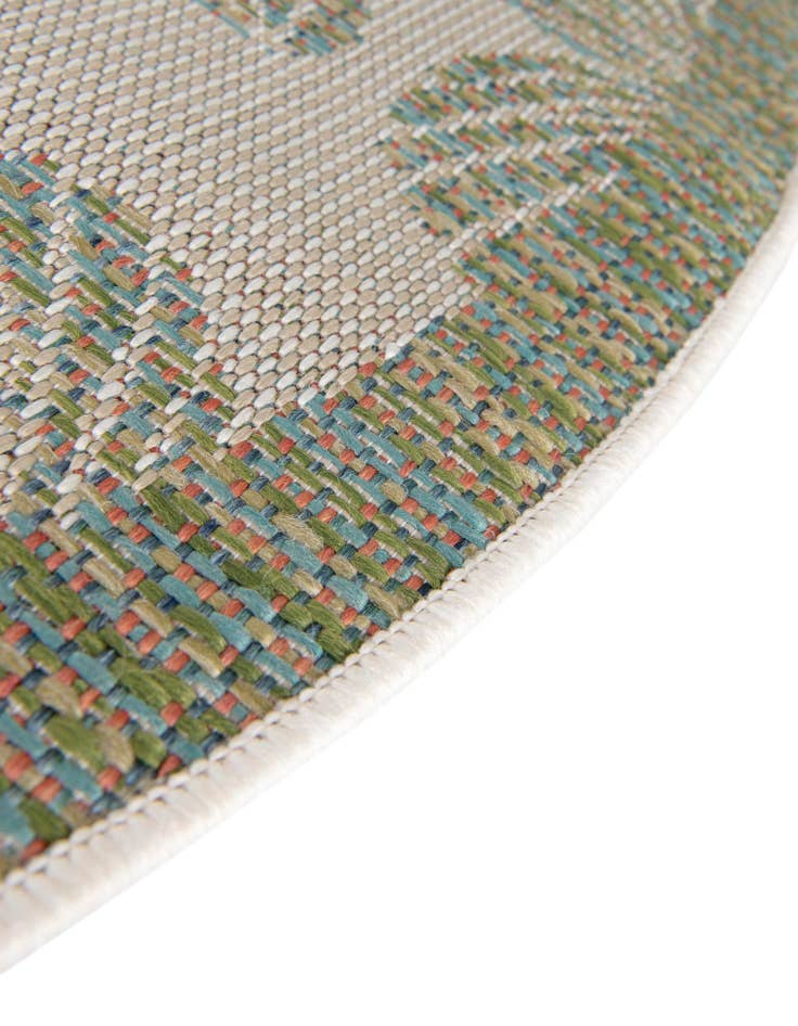 Detail image of  7' 10 x 7' 10  Washable Baja Indoor / Outdoor Round Rug