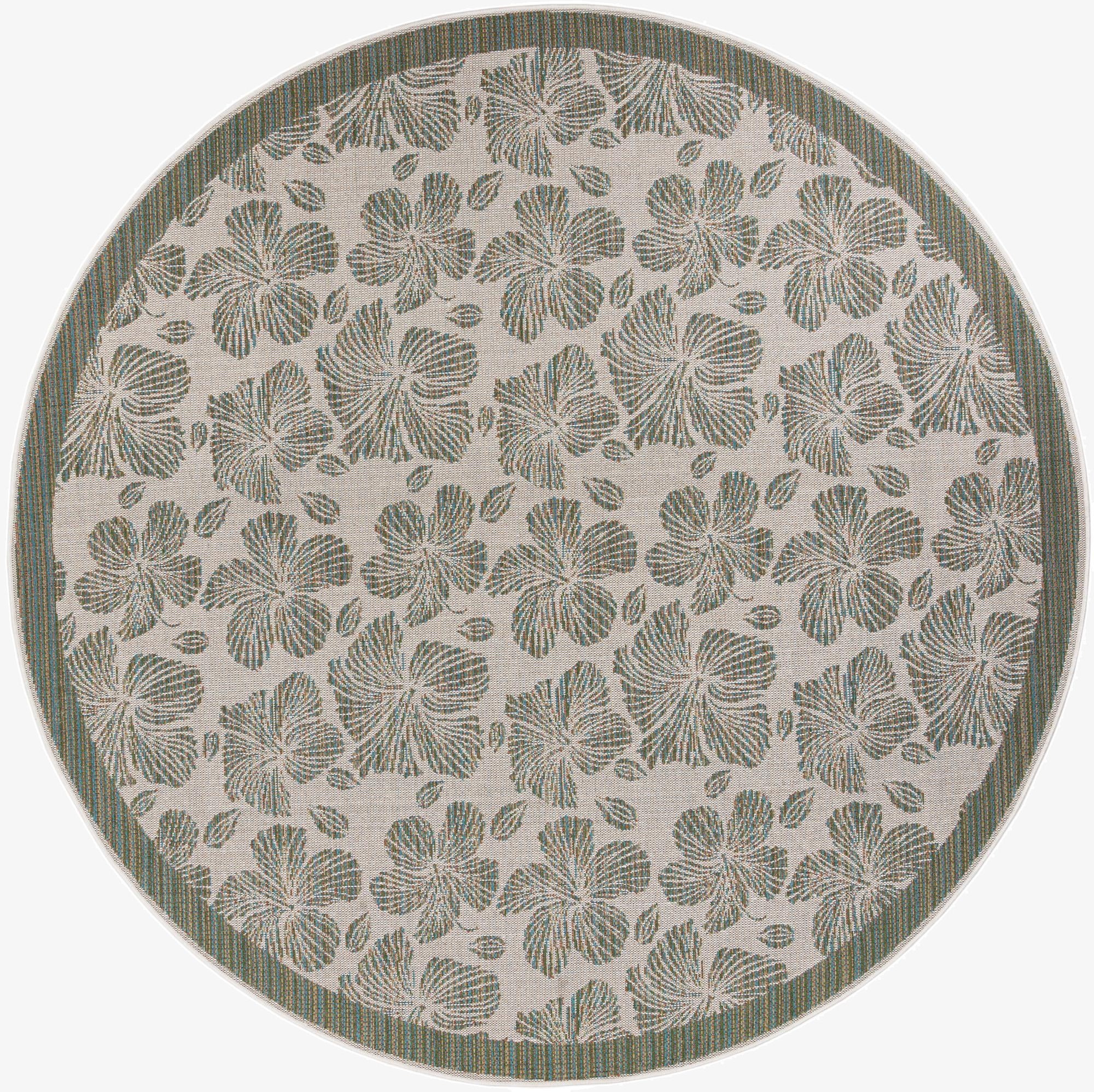  10' x 10'  Washable Baja Indoor / Outdoor Round Rug