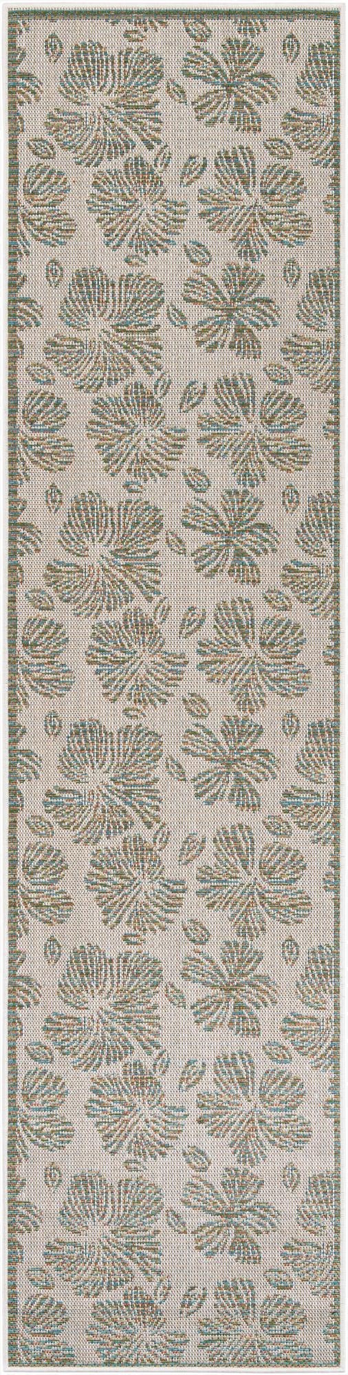  2' 7 x 10'  Washable Baja Indoor / Outdoor Runner Rug