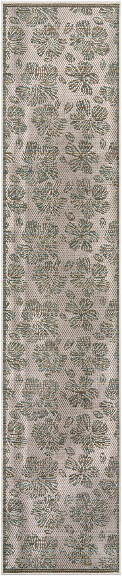  2' 7 x 12'  Washable Baja Indoor / Outdoor Runner Rug