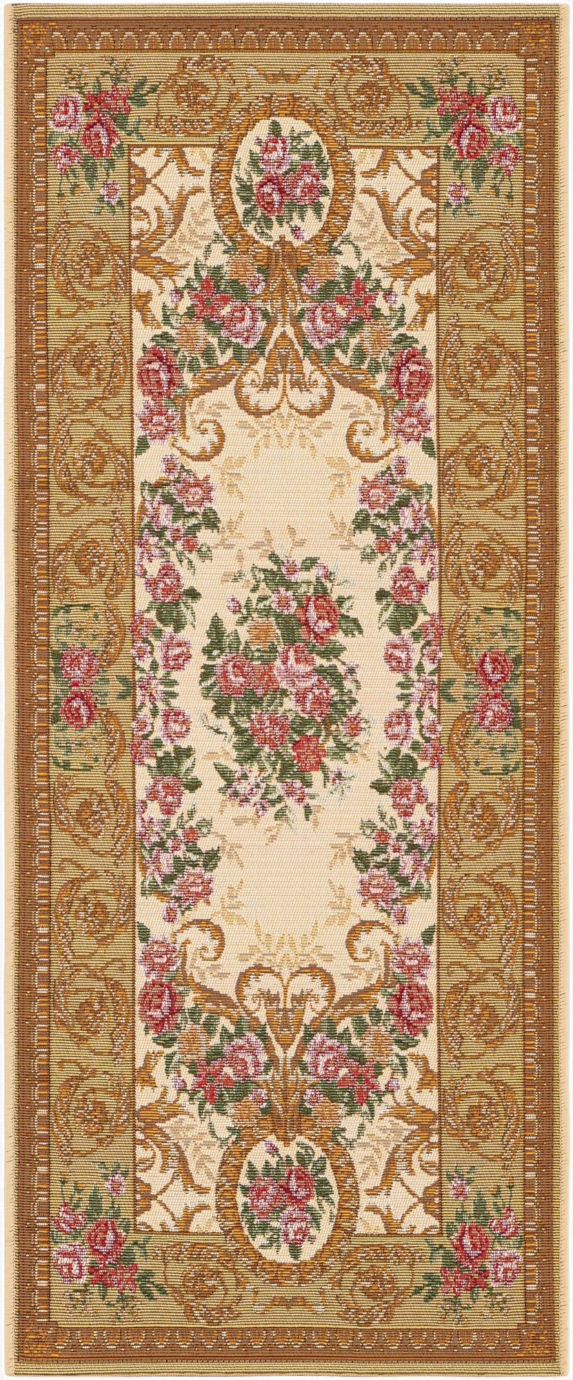  2' x 5'  Washable Traditional Indoor / Outdoor Runner Rug