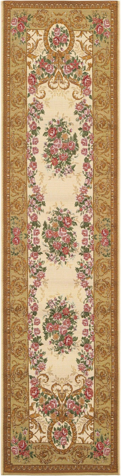  2' x 8'  Washable Traditional Indoor / Outdoor Runner Rug