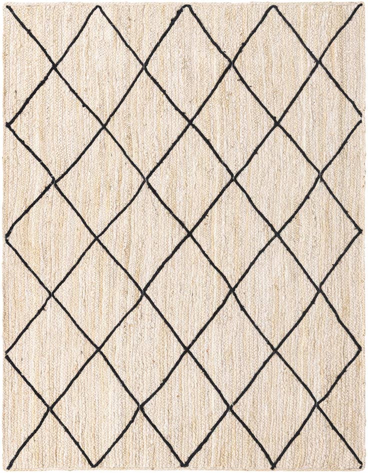 Detail image of  6' 1 x 9'  Hand Braided Jute Rug