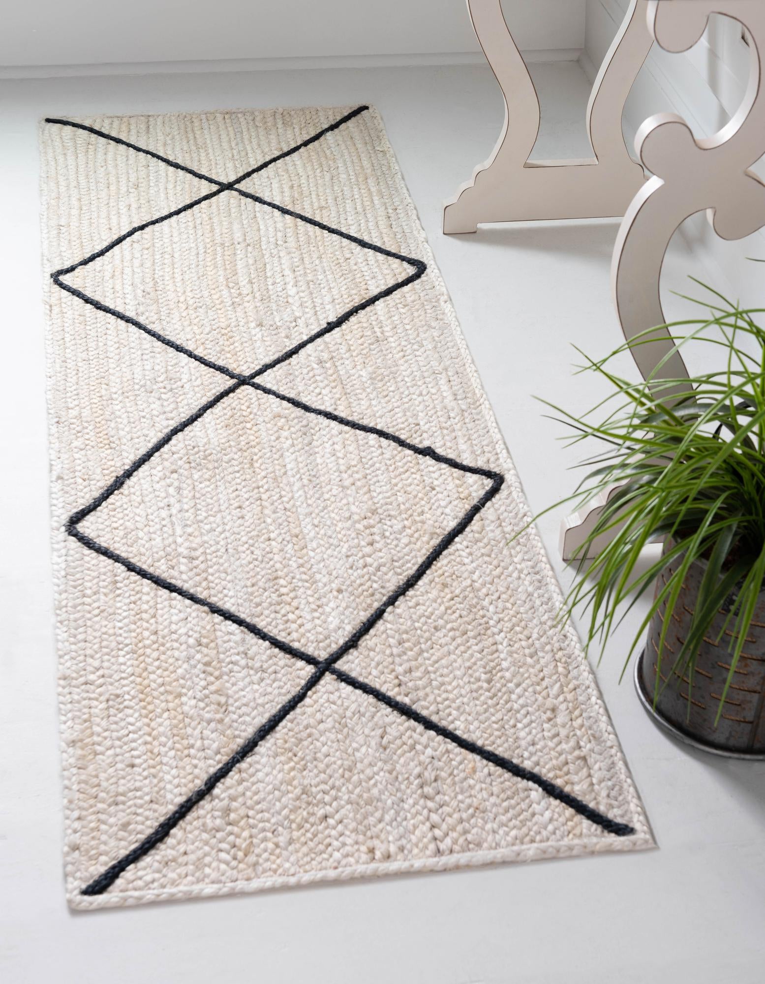  2' 2 x 6' 1  Hand Braided Jute Runner Rug