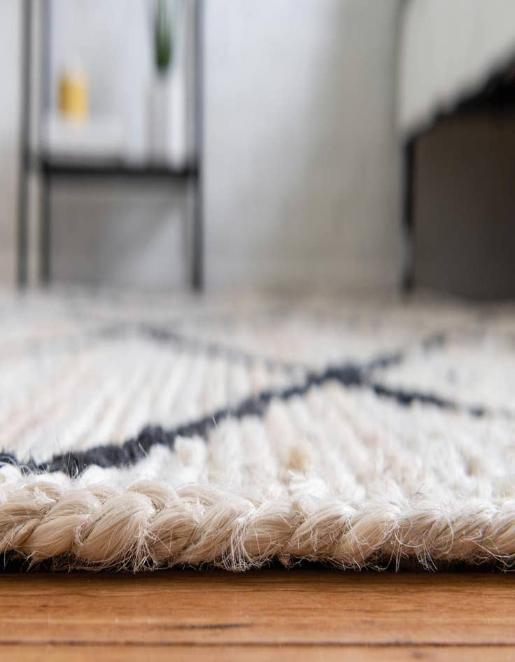 Detail image of  2' 2 x 6' 1  Hand Braided Jute Runner Rug