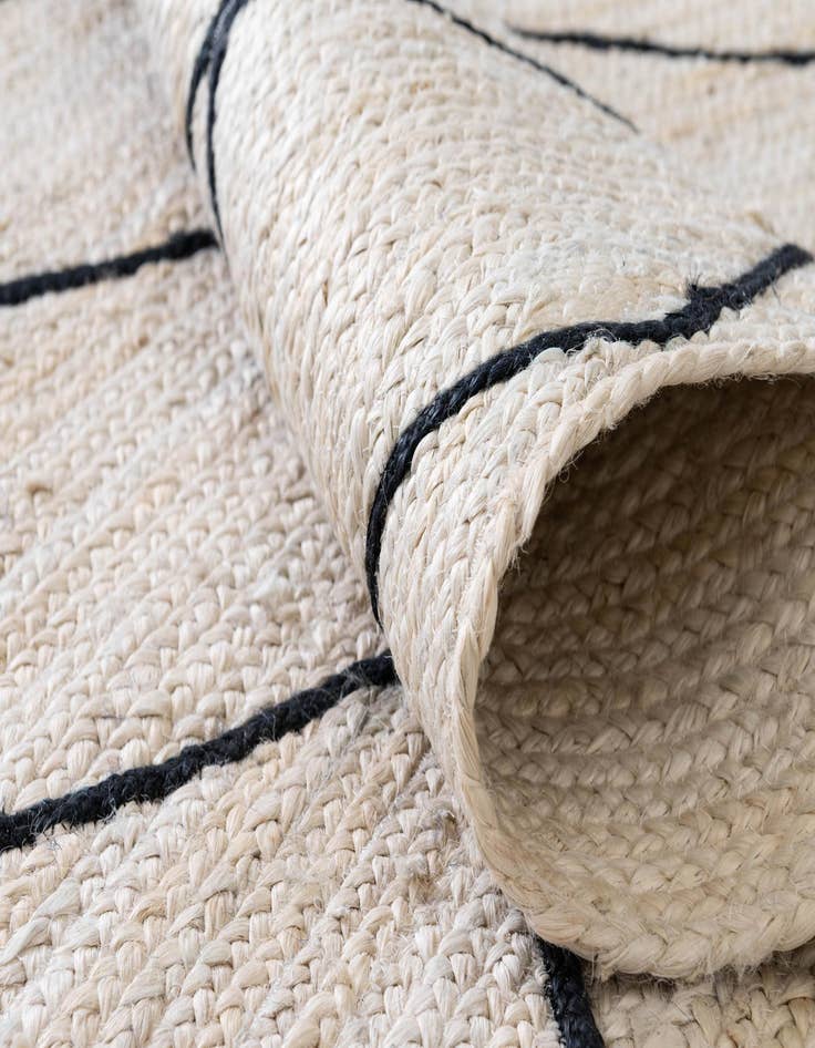 Detail image of  2' 2 x 6' 1  Hand Braided Jute Runner Rug