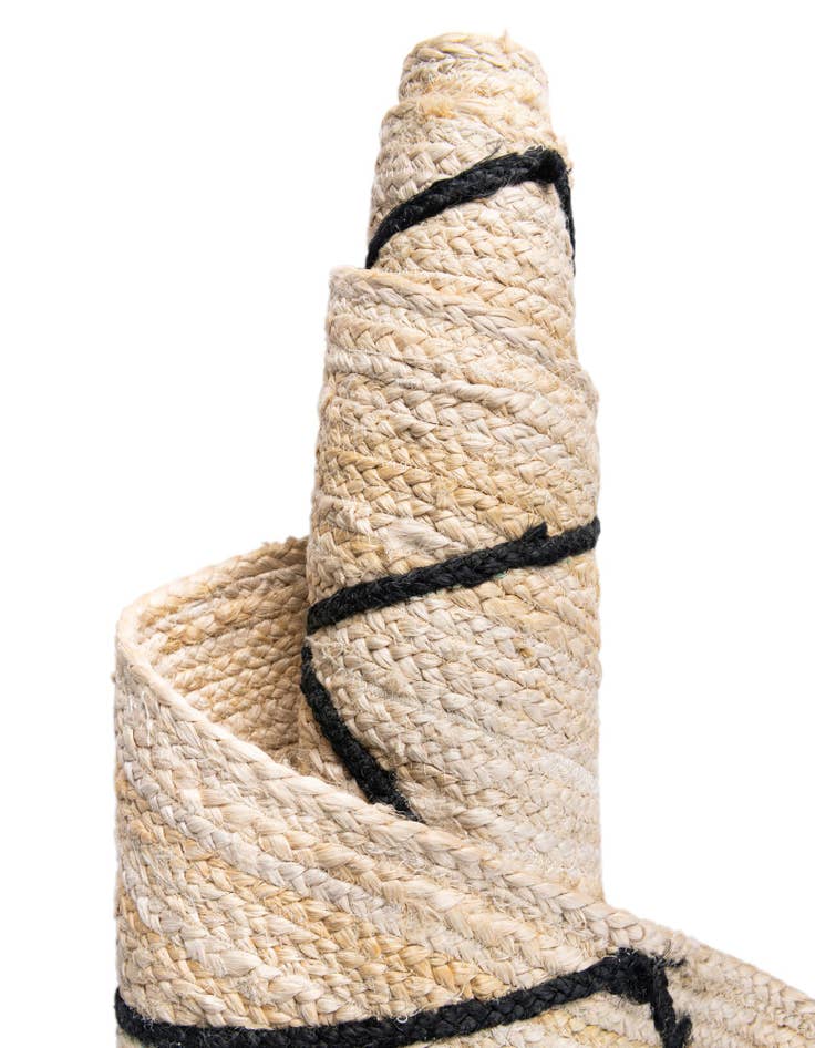 Detail image of  2' 2 x 8' 2  Hand Braided Jute Runner Rug