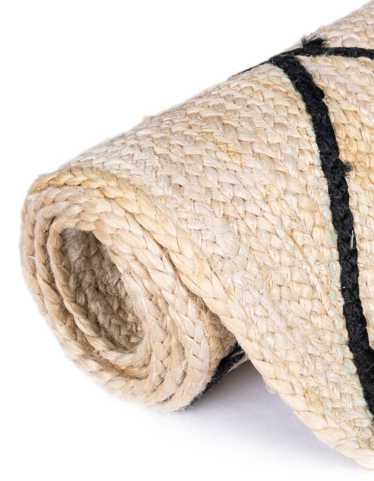 Detail image of  2' 2 x 8' 2  Hand Braided Jute Runner Rug