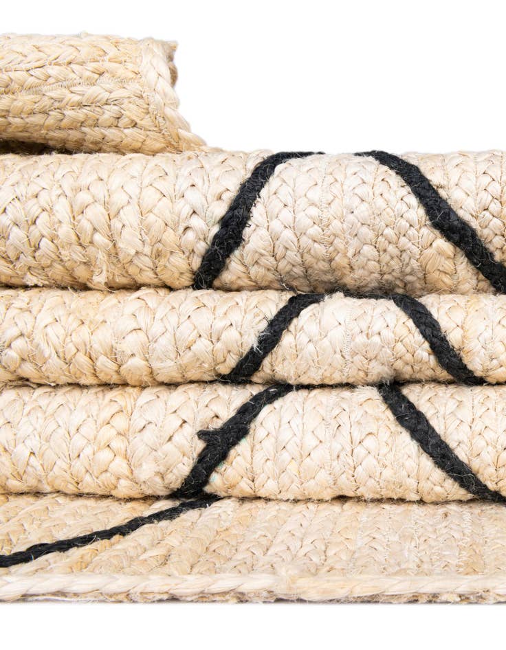 Detail image of  2' 2 x 8' 2  Hand Braided Jute Runner Rug