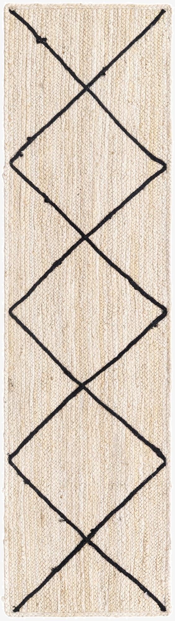  2' 2 x 8' 2  Hand Braided Jute Runner Rug