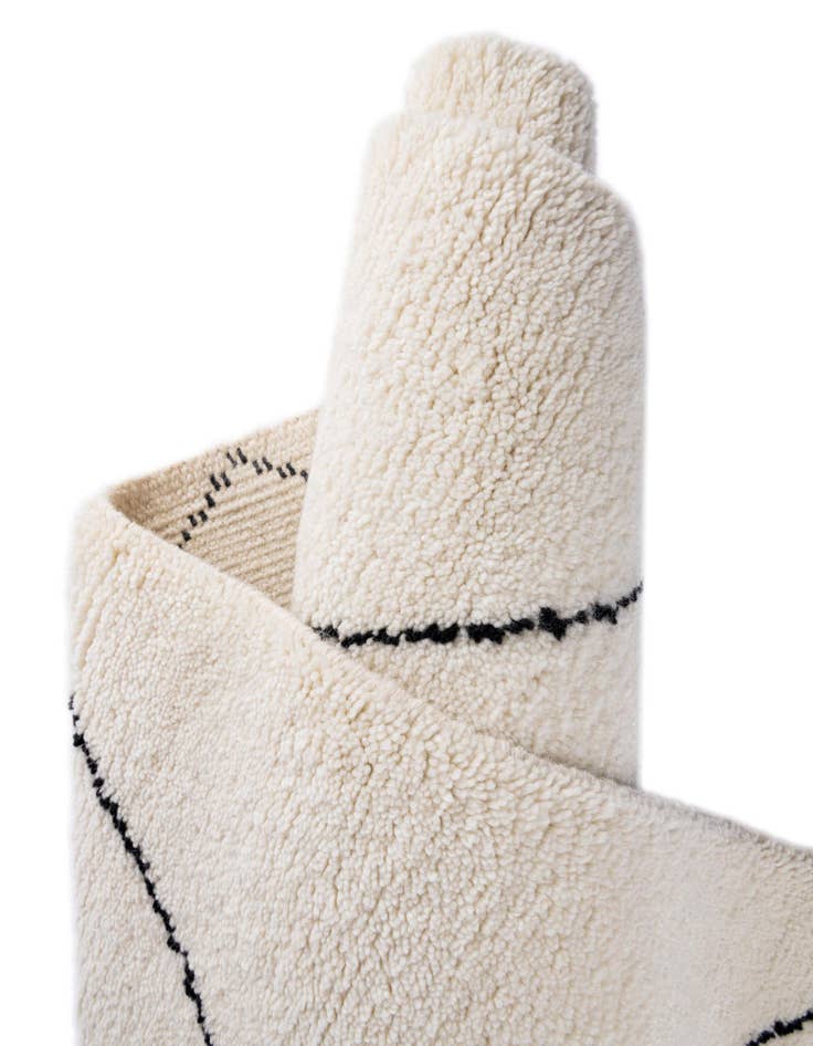 Detail image of  2' x 5' 1  Hand Knotted Safiya Moroccan Wool Runner Rug