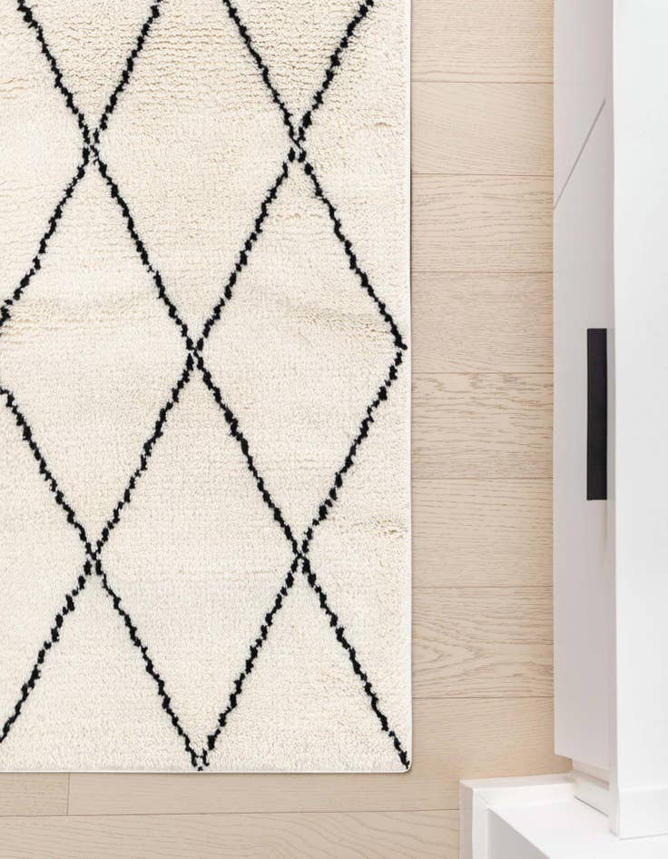 Detail image of  2' x 5' 1  Hand Knotted Safiya Moroccan Wool Runner Rug