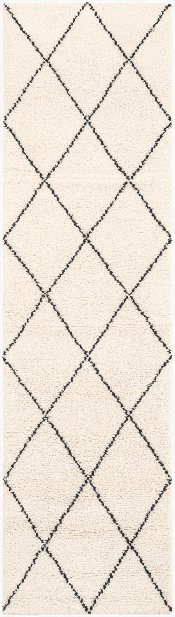  2' x 8'  Hand Knotted Safiya Moroccan Wool Runner Rug