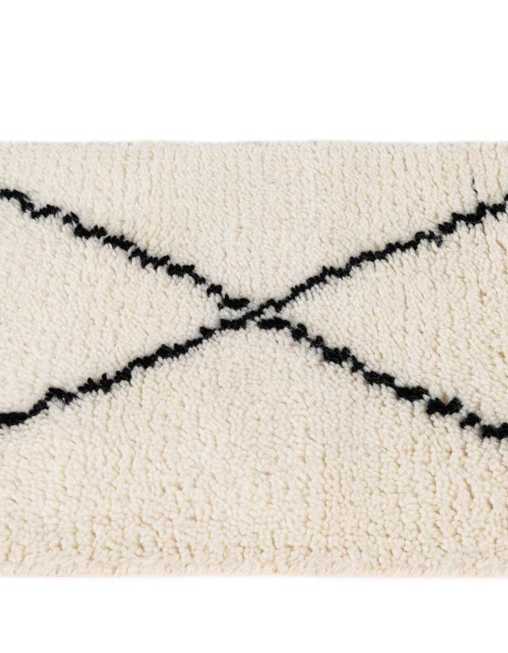 Detail image of  1' 3 x 8' 2  Hand Knotted Safiya Moroccan Wool Table Runner Rug