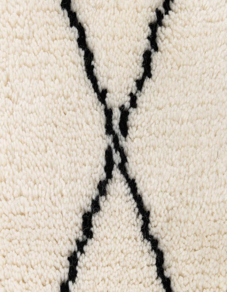 Detail image of  1' 3 x 8' 2  Hand Knotted Safiya Moroccan Wool Table Runner Rug