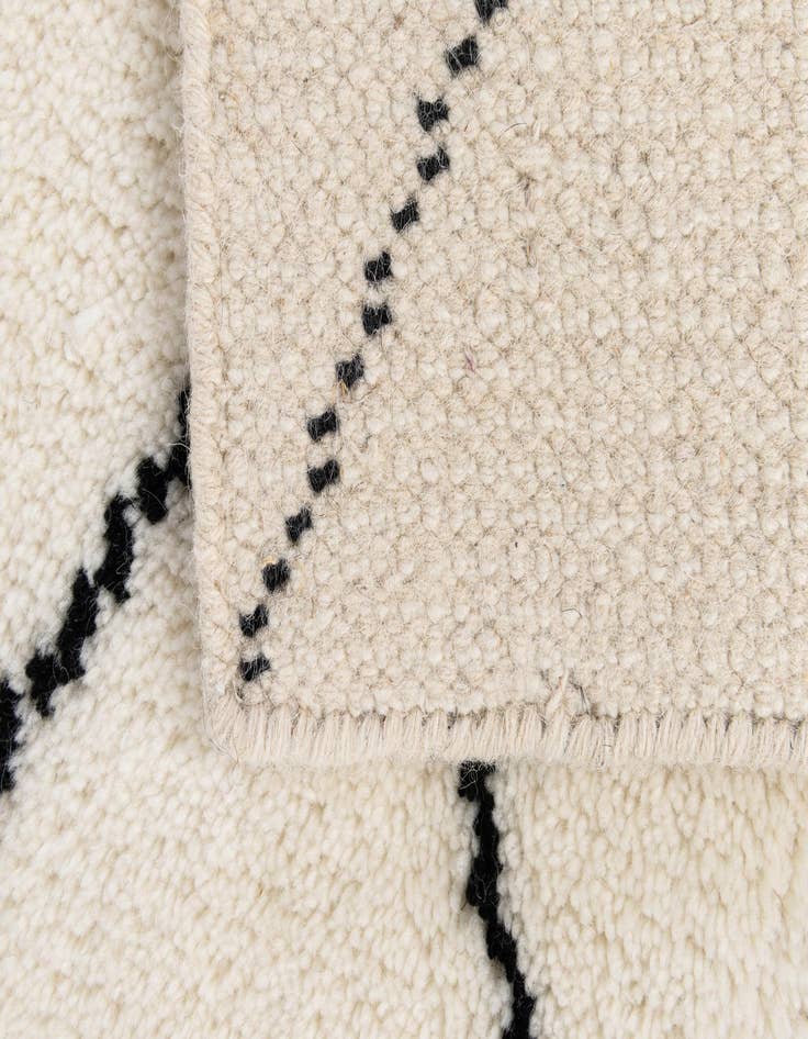 Detail image of  1' 3 x 8' 2  Hand Knotted Safiya Moroccan Wool Table Runner Rug