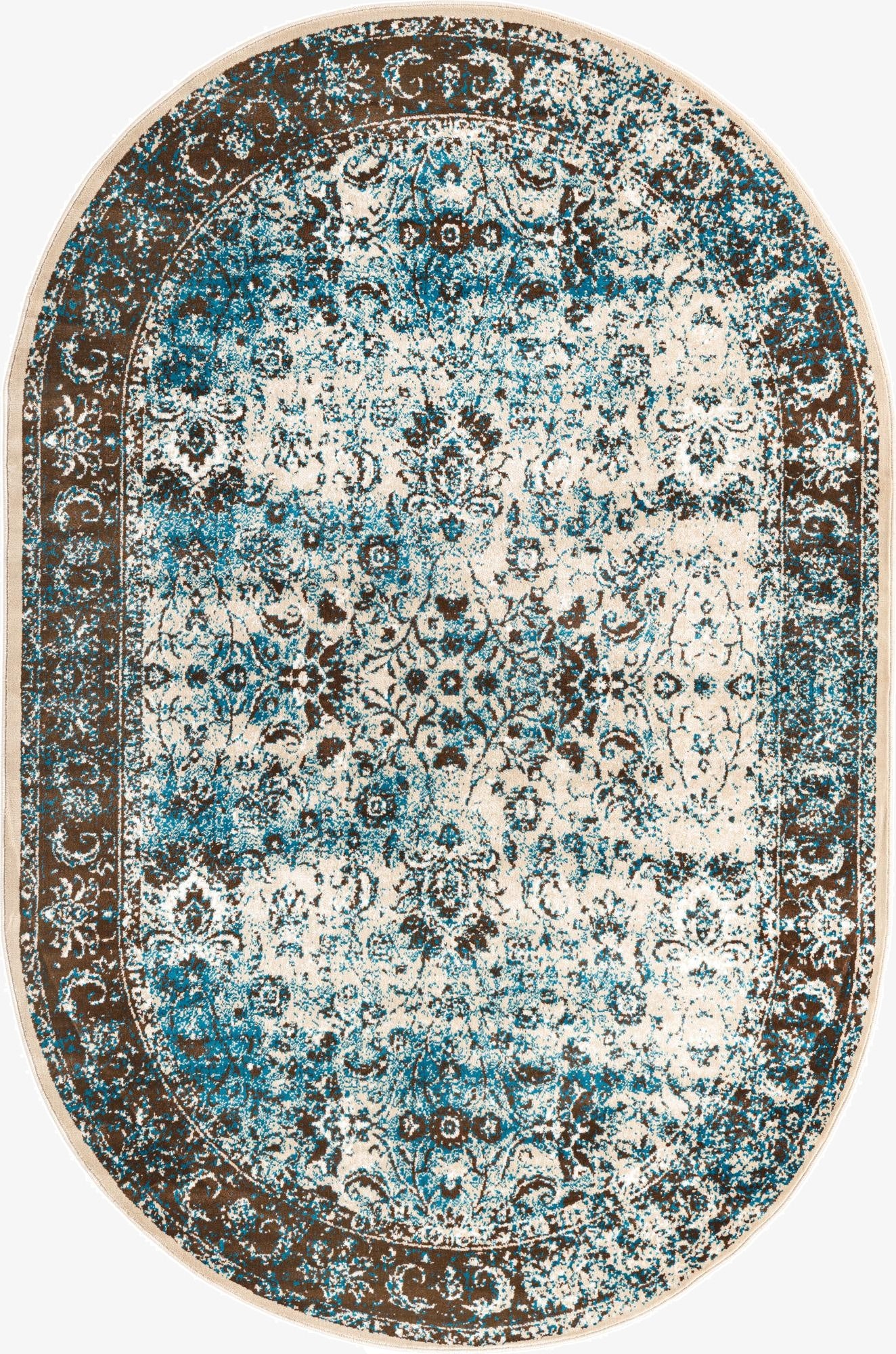  5' 3 x 8' Ankara Oval Rug