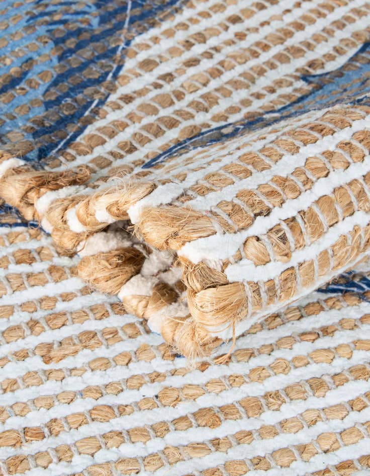 Detail image of  6' 1 x 9'  Hand Woven Chenille Jute Rug