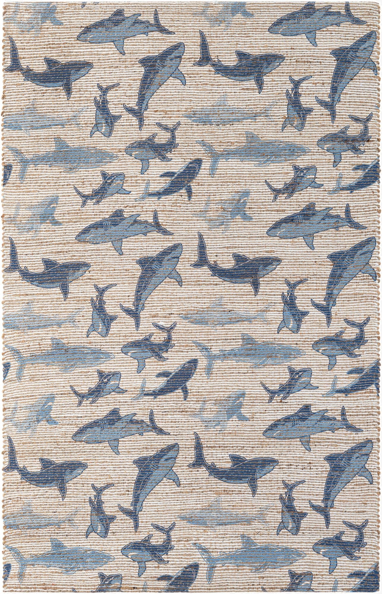  5' 1 x 8'  Hand Woven Chenille Jute Rug