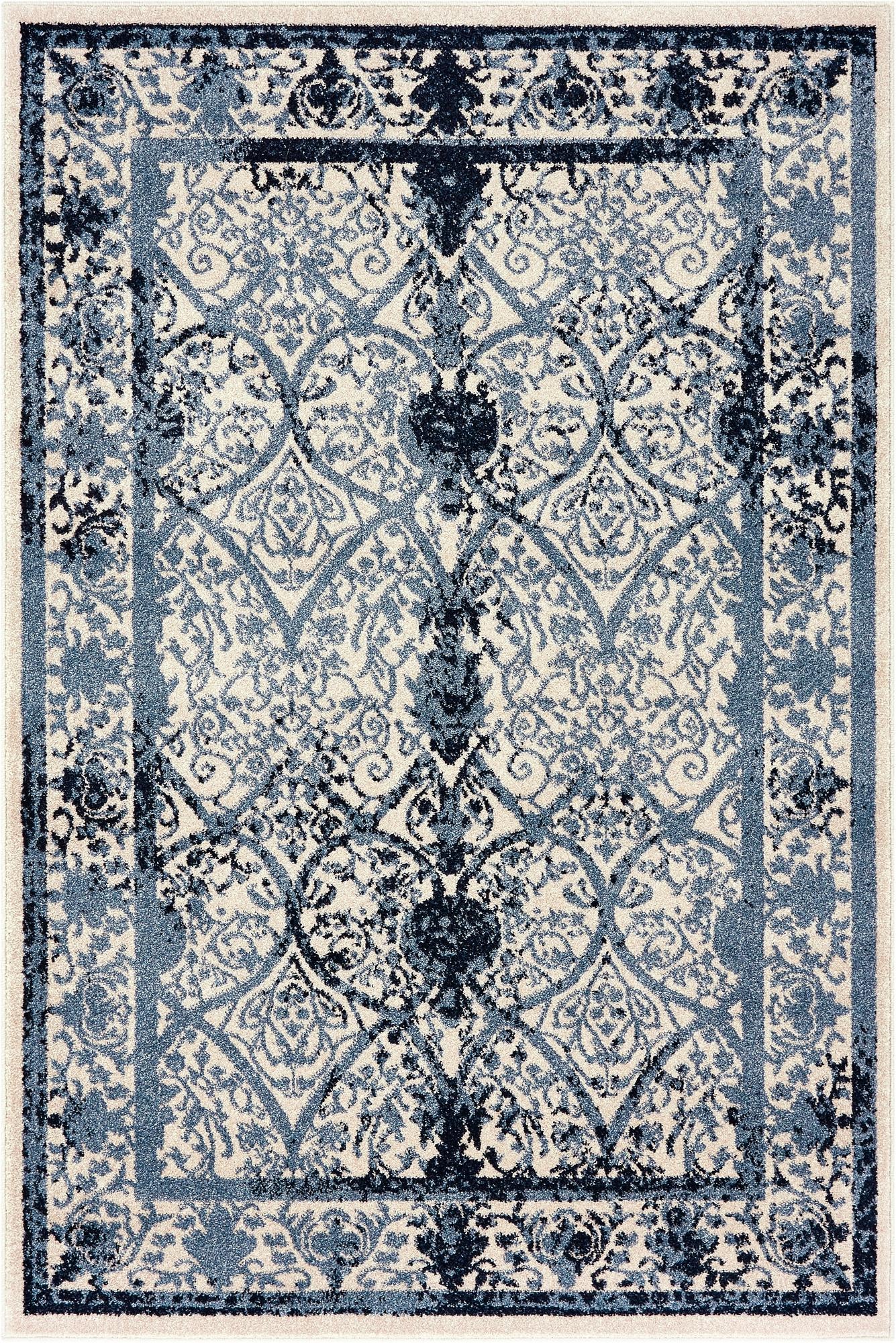 Rug Ivory and Blue Swatch link