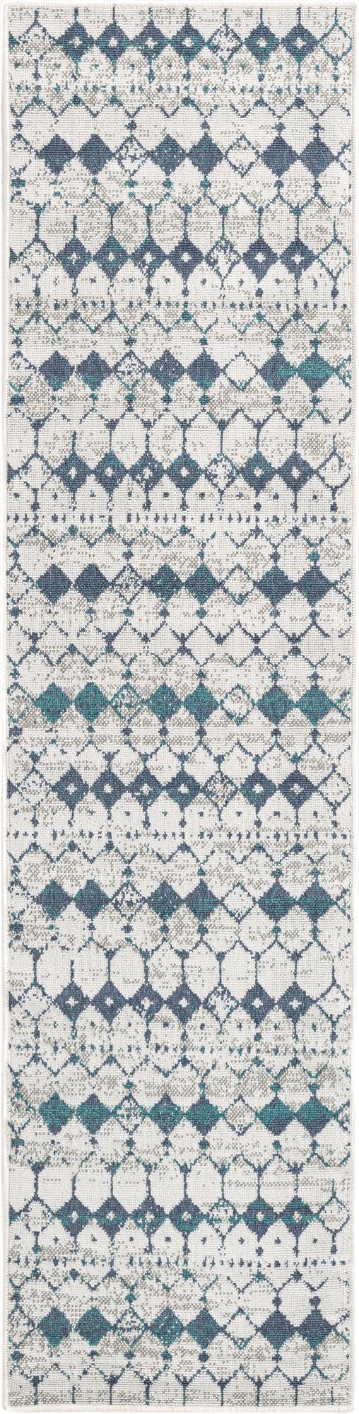  2' x 8'  Washable Lattice Indoor / Outdoor Runner Rug