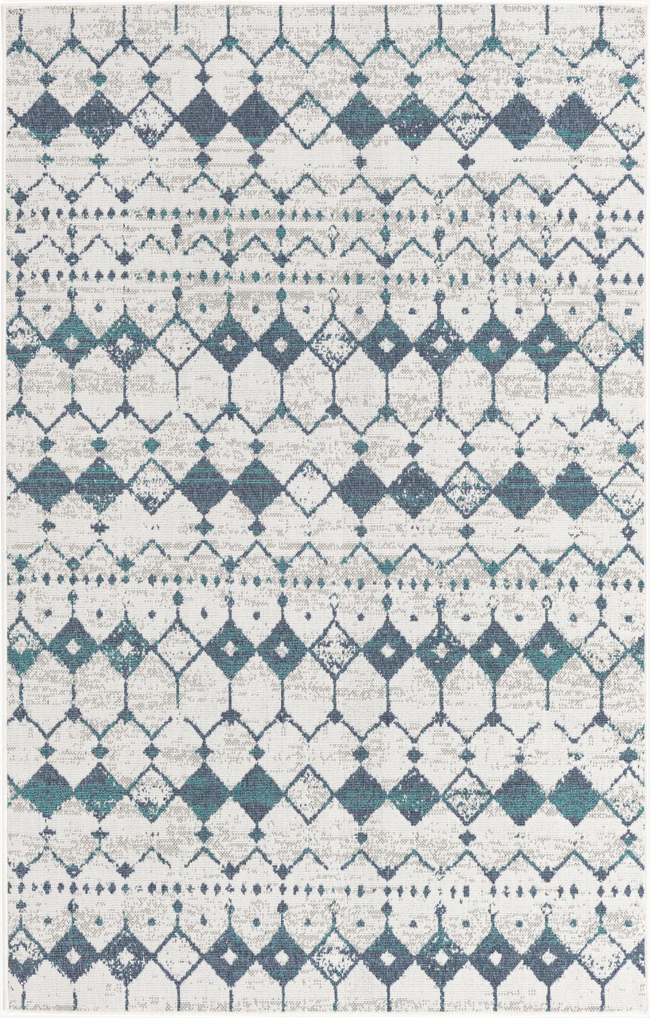  1' 3 x 1' 3  Washable Lattice Indoor / Outdoor Sample Rug