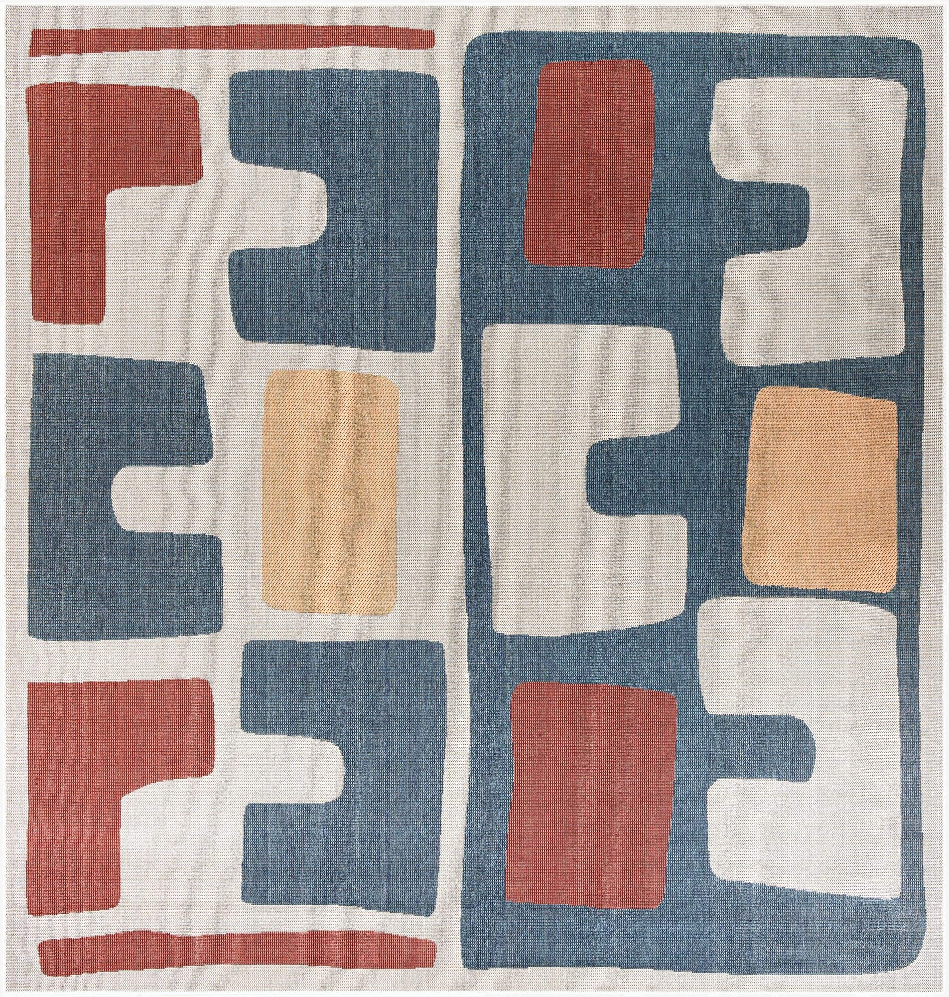  10' x 10'  Washable Baja Indoor / Outdoor Square Rug