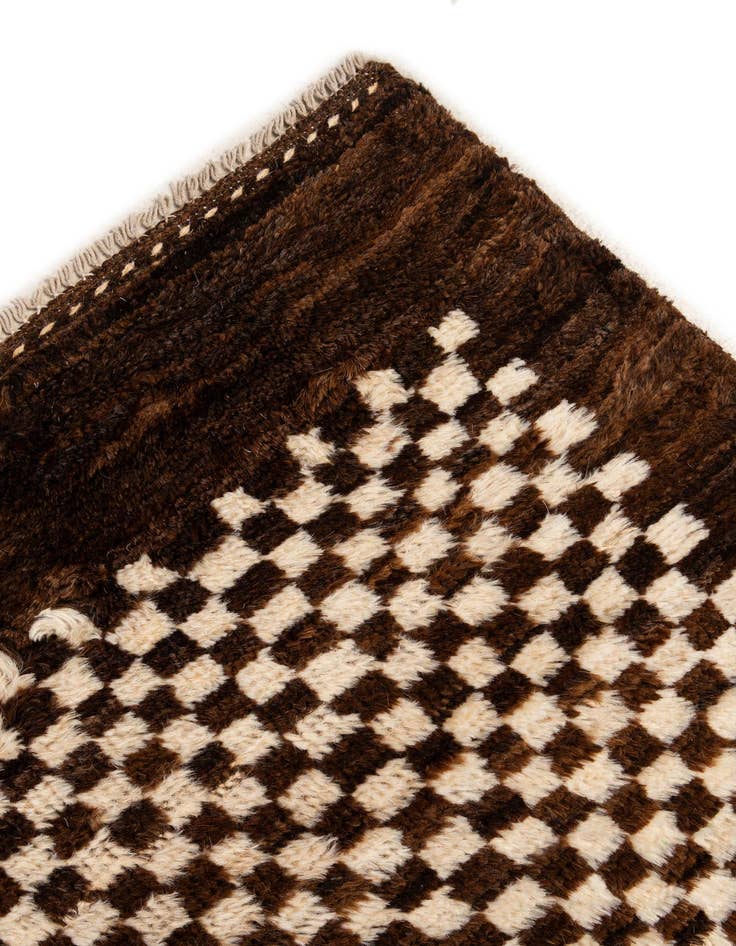 Detail image of  5' 6 x 7' 11  Hand Knotted Moroccan Wool Rug