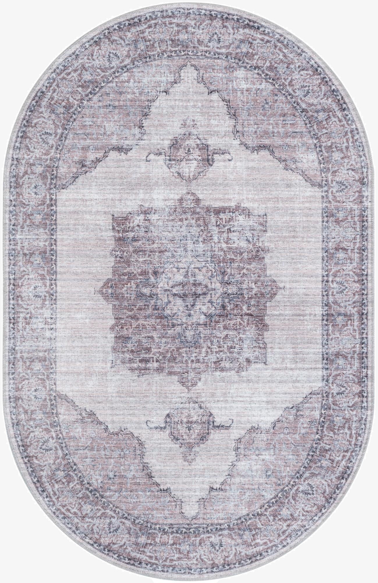  4' x 6'  Washable Mangata Oval Rug