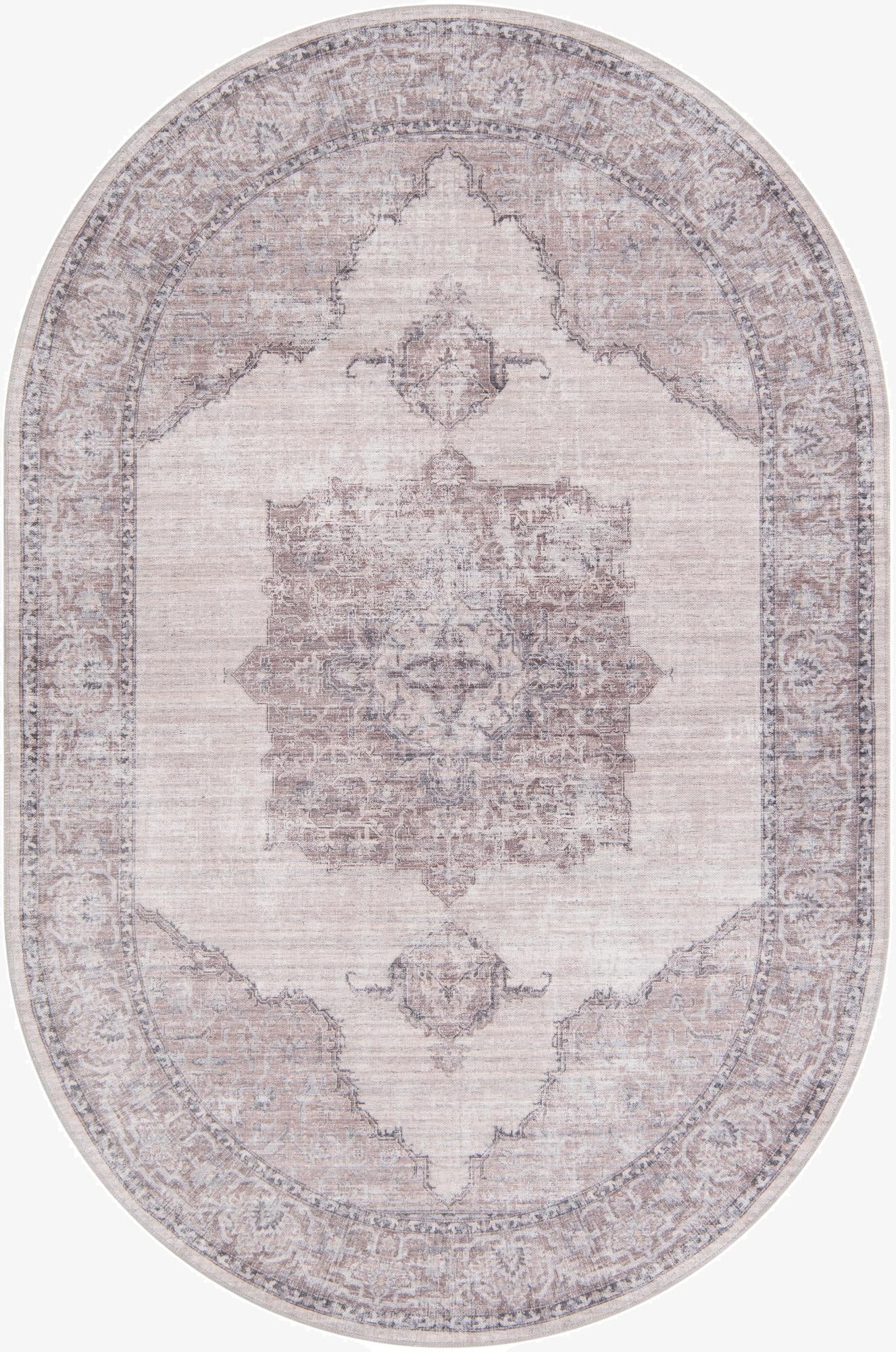  5' 3 x 7' 10  Washable Mangata Oval Rug