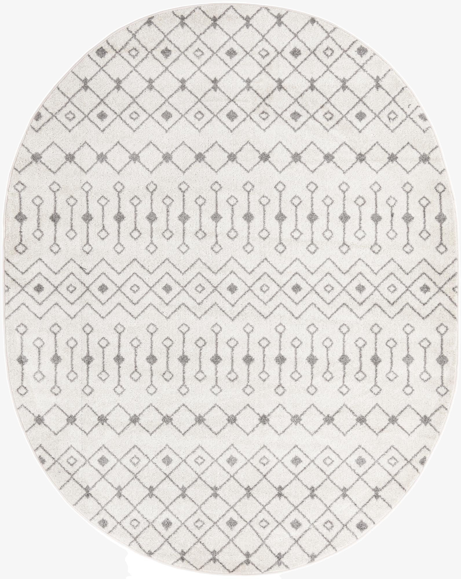  7' 10 x 10' Moroccan Trellis Oval Rug