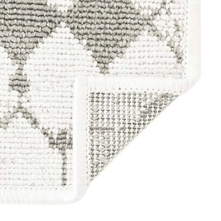 Ivory and Gray 9' x 12' Lattice Indoor / Outdoor Rug | Rugs.com