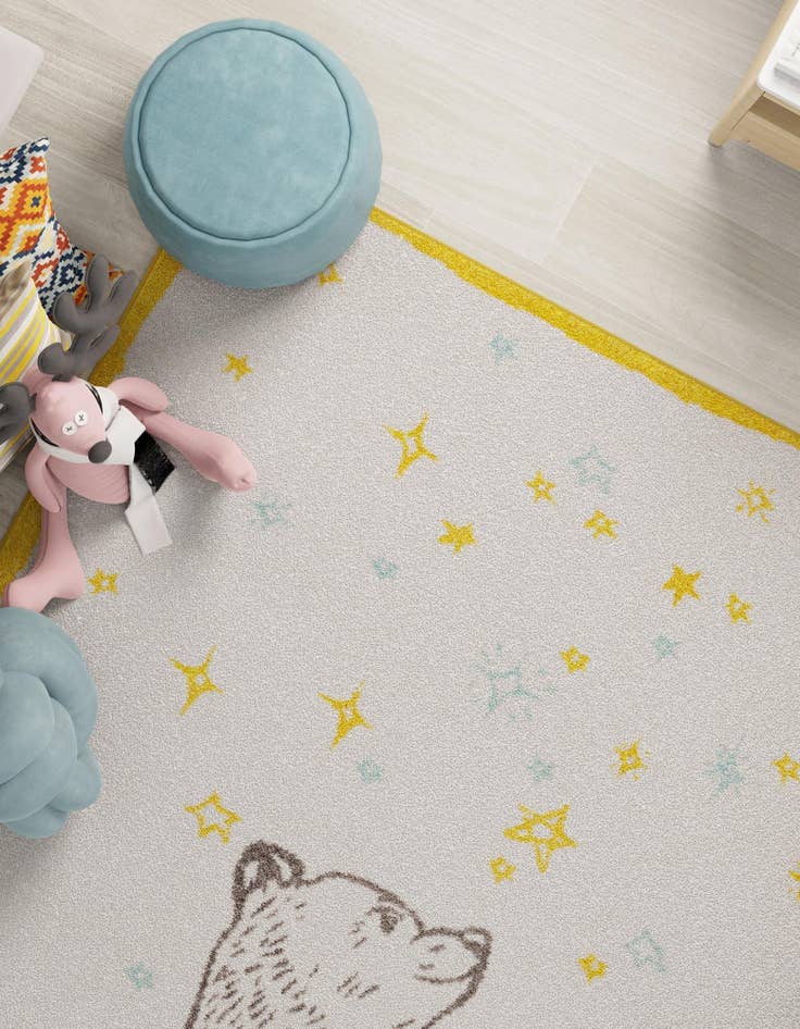 Detail image of  3' 11 x 5' 11 Bear Whimsy Kids Rug