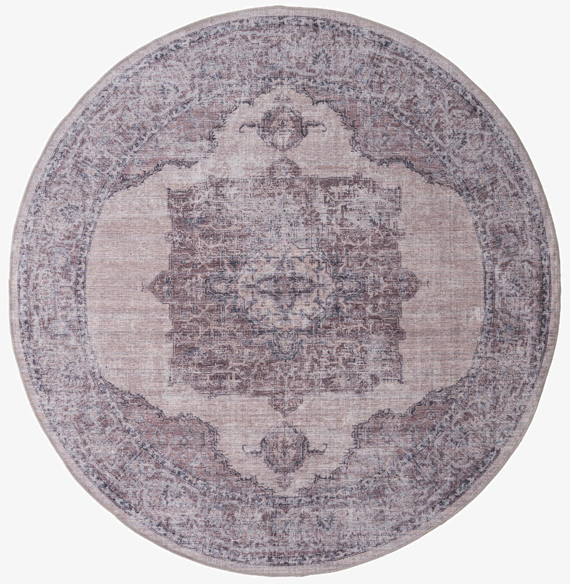  7' 3 x 7' 3  Washable Mangata Round Rug