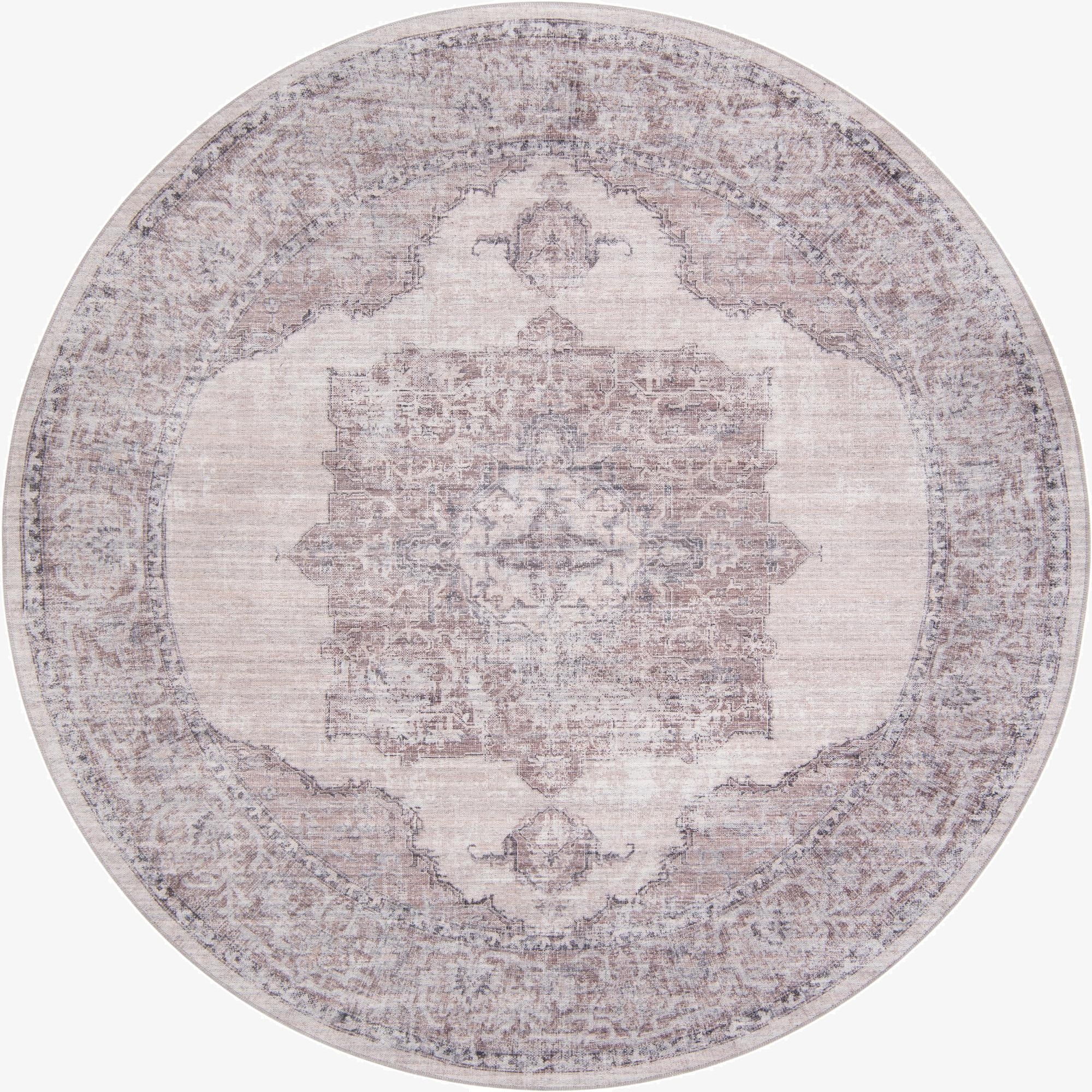  7' 10 x 7' 10  Washable Mangata Round Rug
