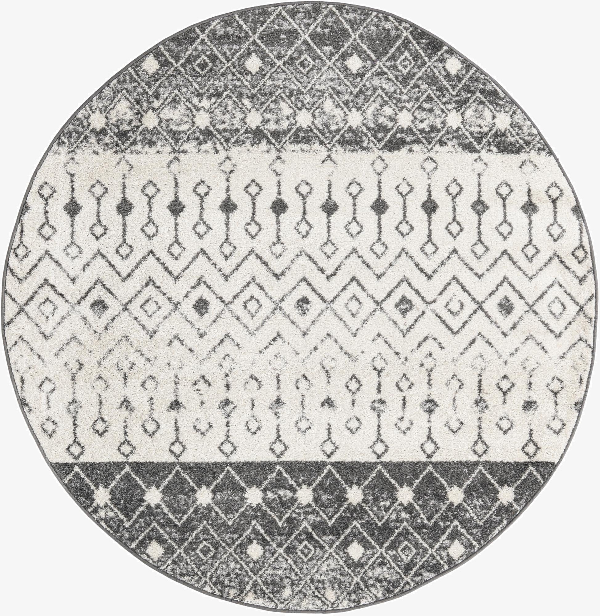  6' x 6' Moroccan Trellis Round Rug
